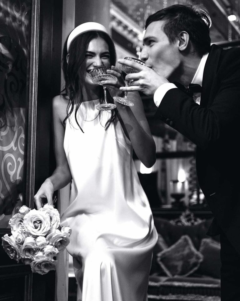 Mariage insolite noir et blanc