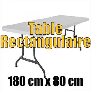 Location Table rectangulaire supplémentaire