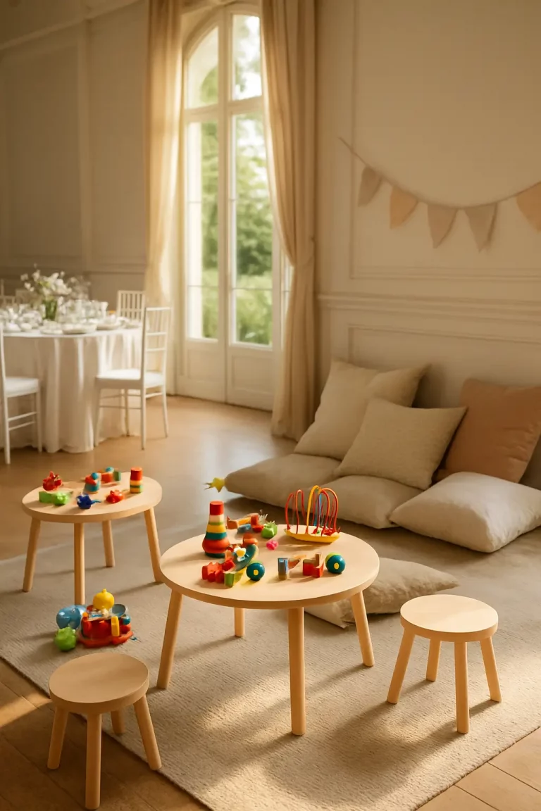 Mariage 2025 : aménager un espace enfants en salle de réception