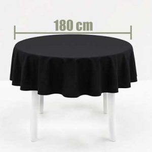 Location Nappe Noire Pour table diam 180