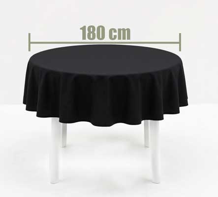 Location Nappe Noire Pour table diam 180